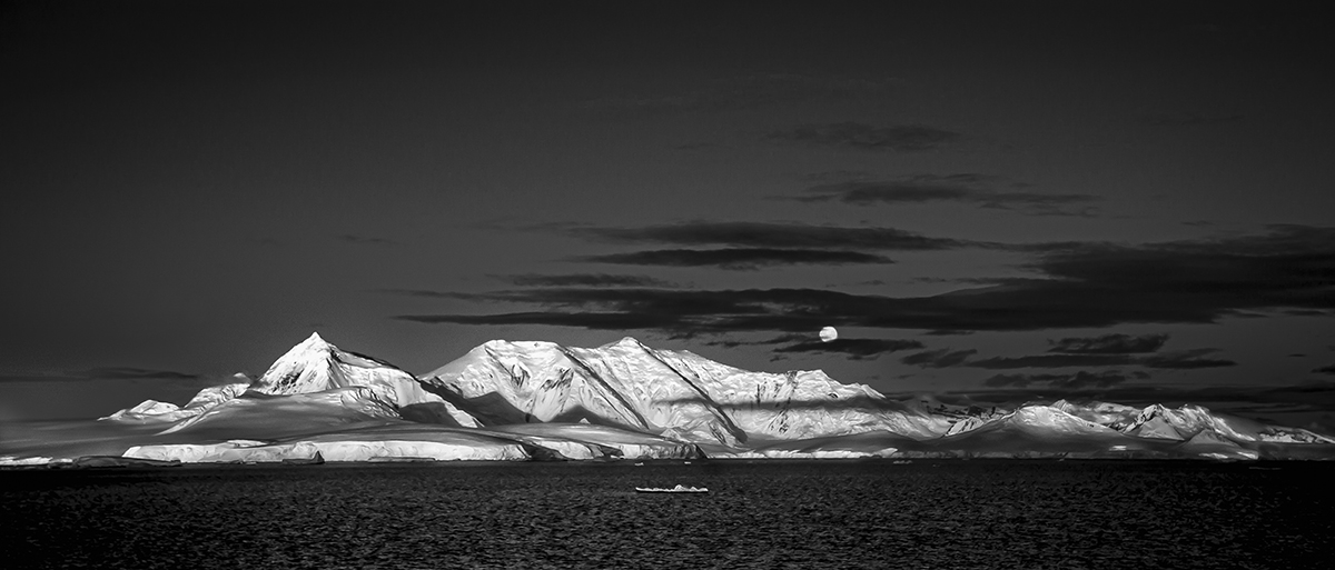 Midnight Moonrise, Antarctica 2/5